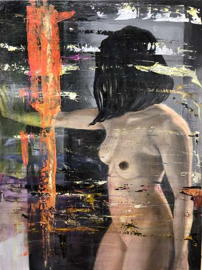 nude woman body abstract figurative