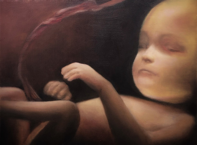 x fetus pulp baby painting